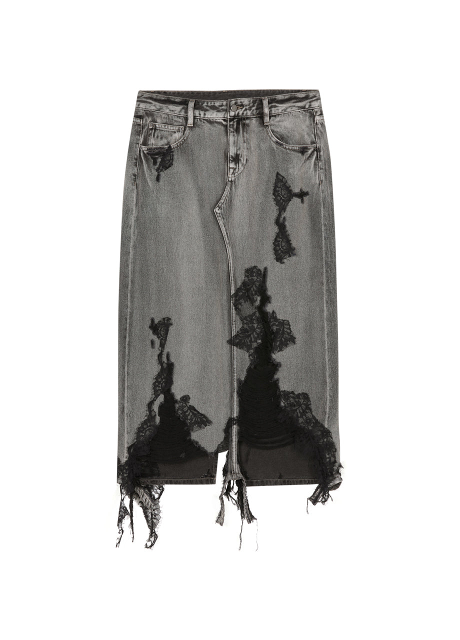 Spitzenpatchwork-Rock in H-Form