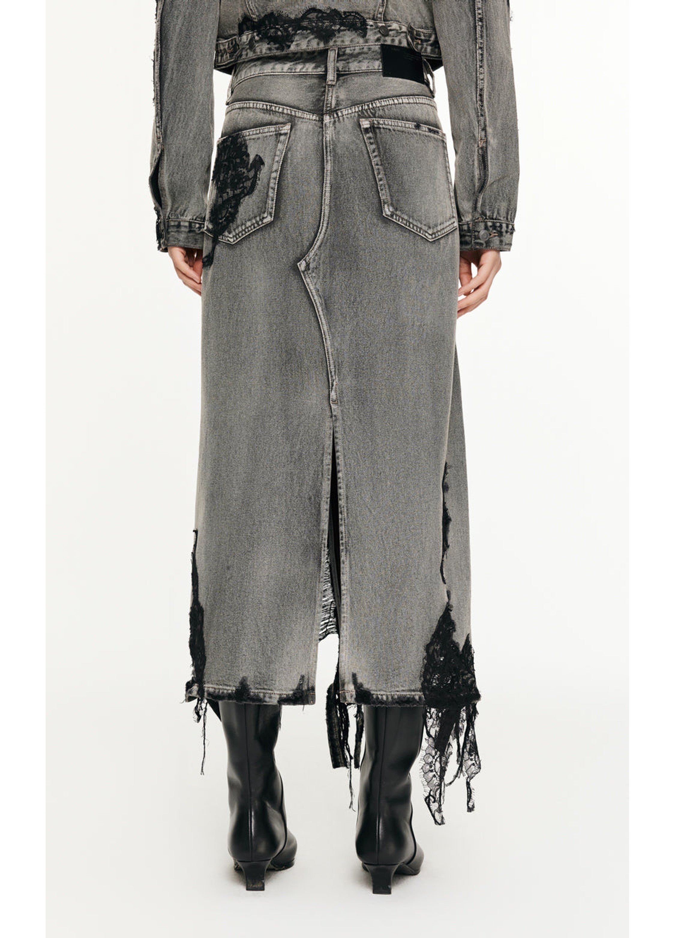 Spitzenpatchwork-Rock in H-Form