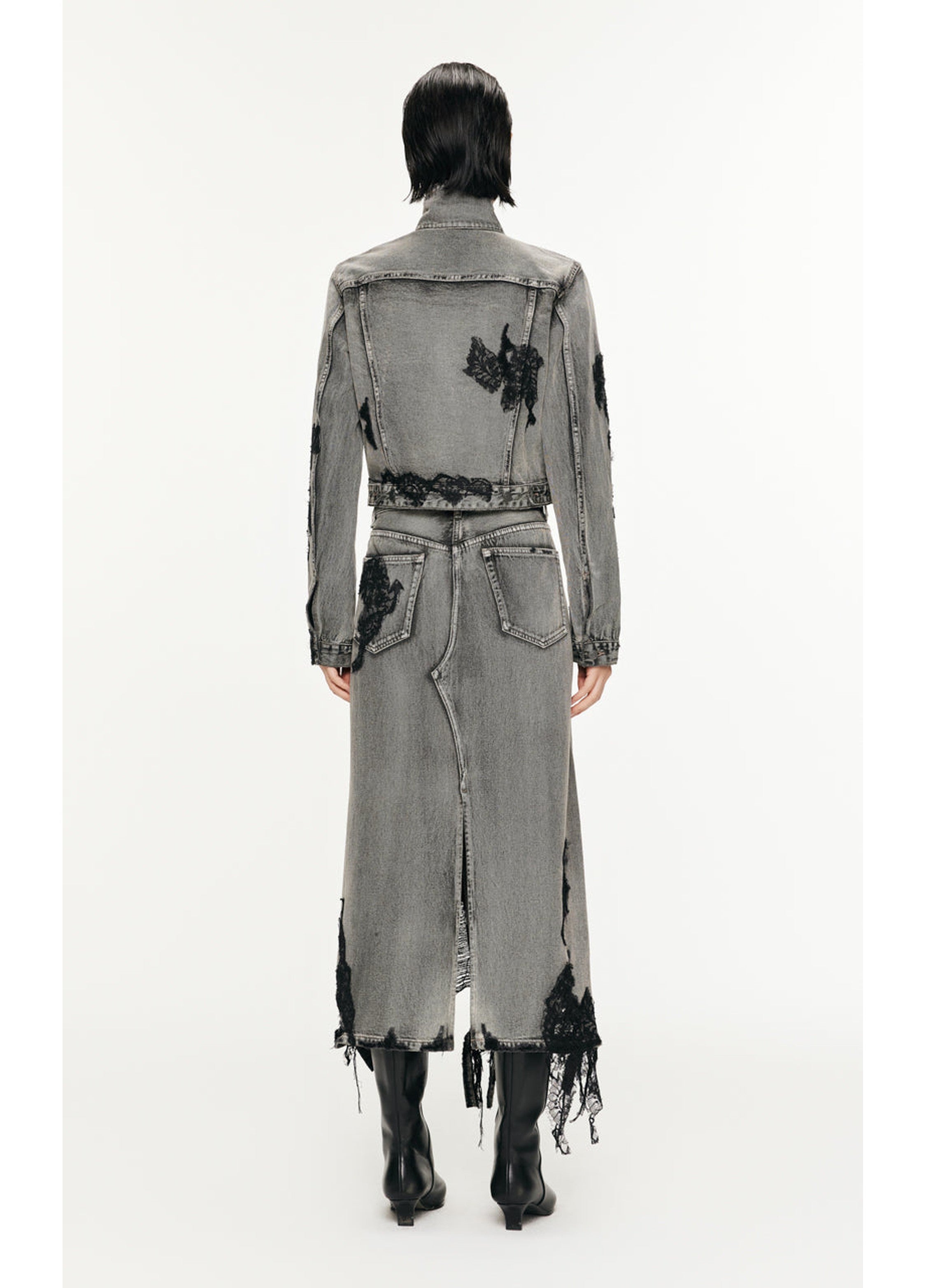 Spitzenpatchwork-Rock in H-Form