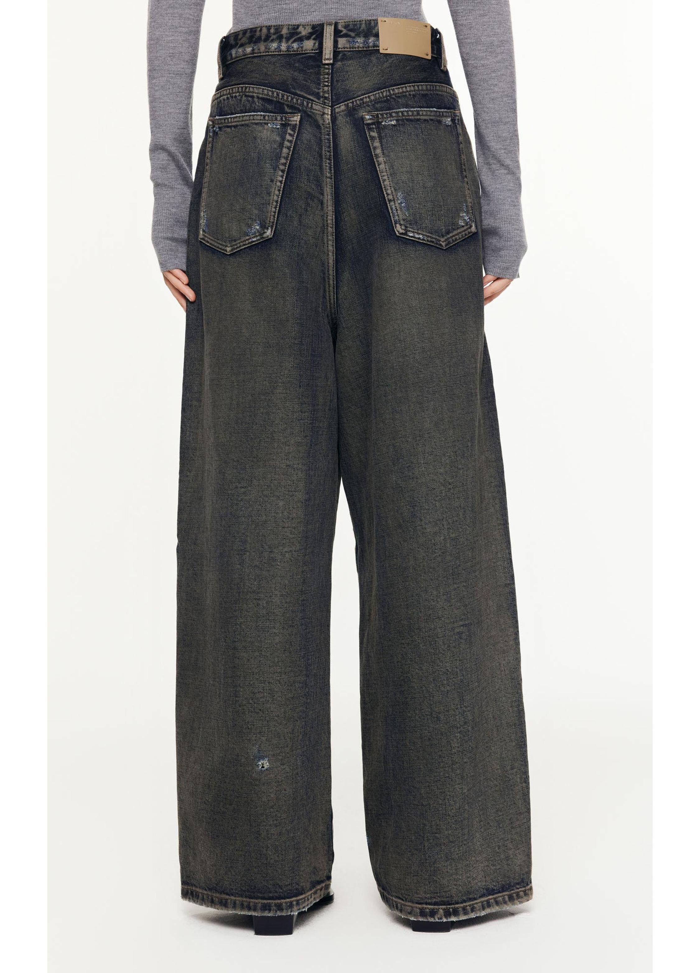 Lockere Straight-Jeans aus Denim