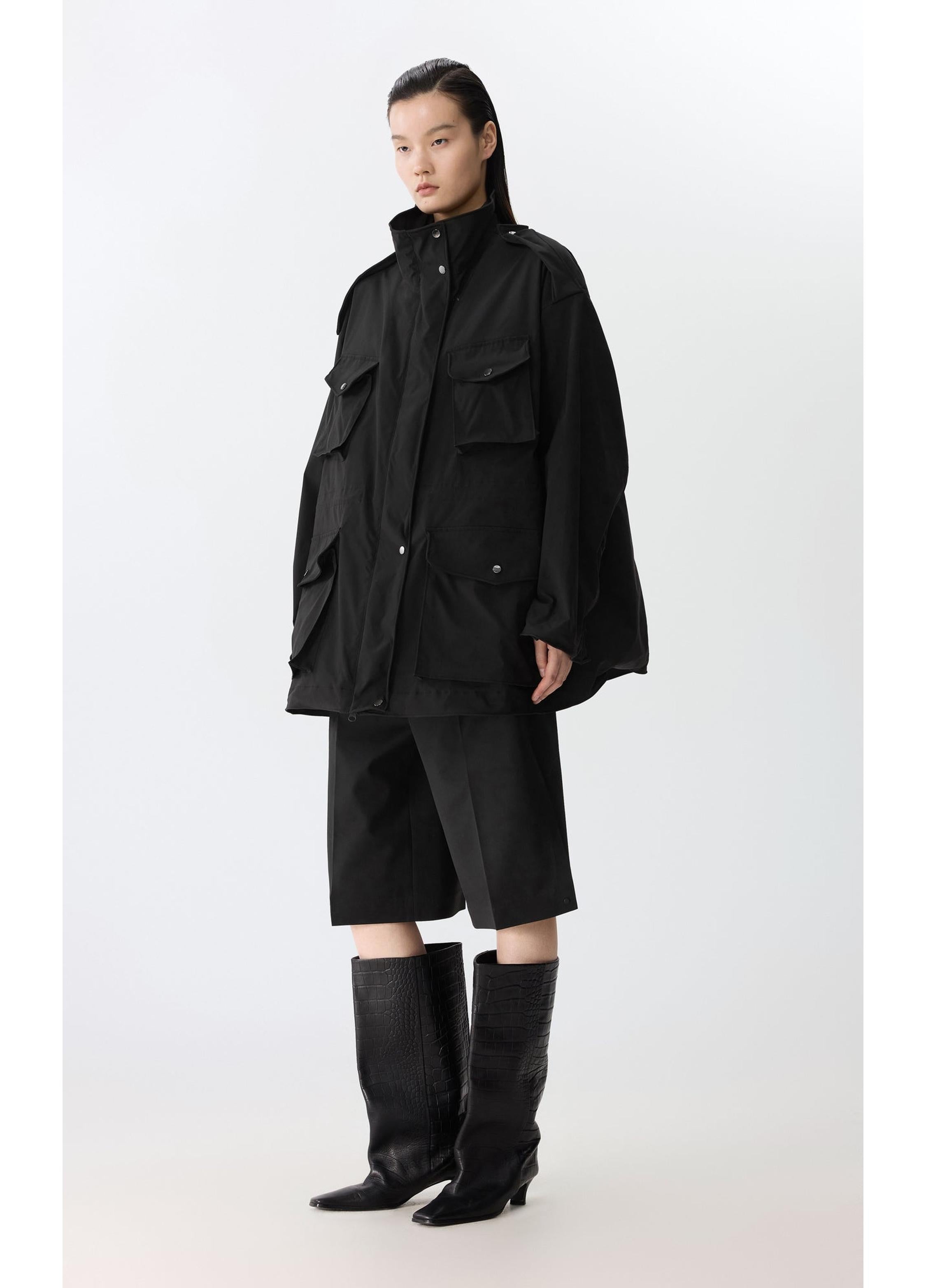 Oversized Hybrid-Jacke Bonefish formbar