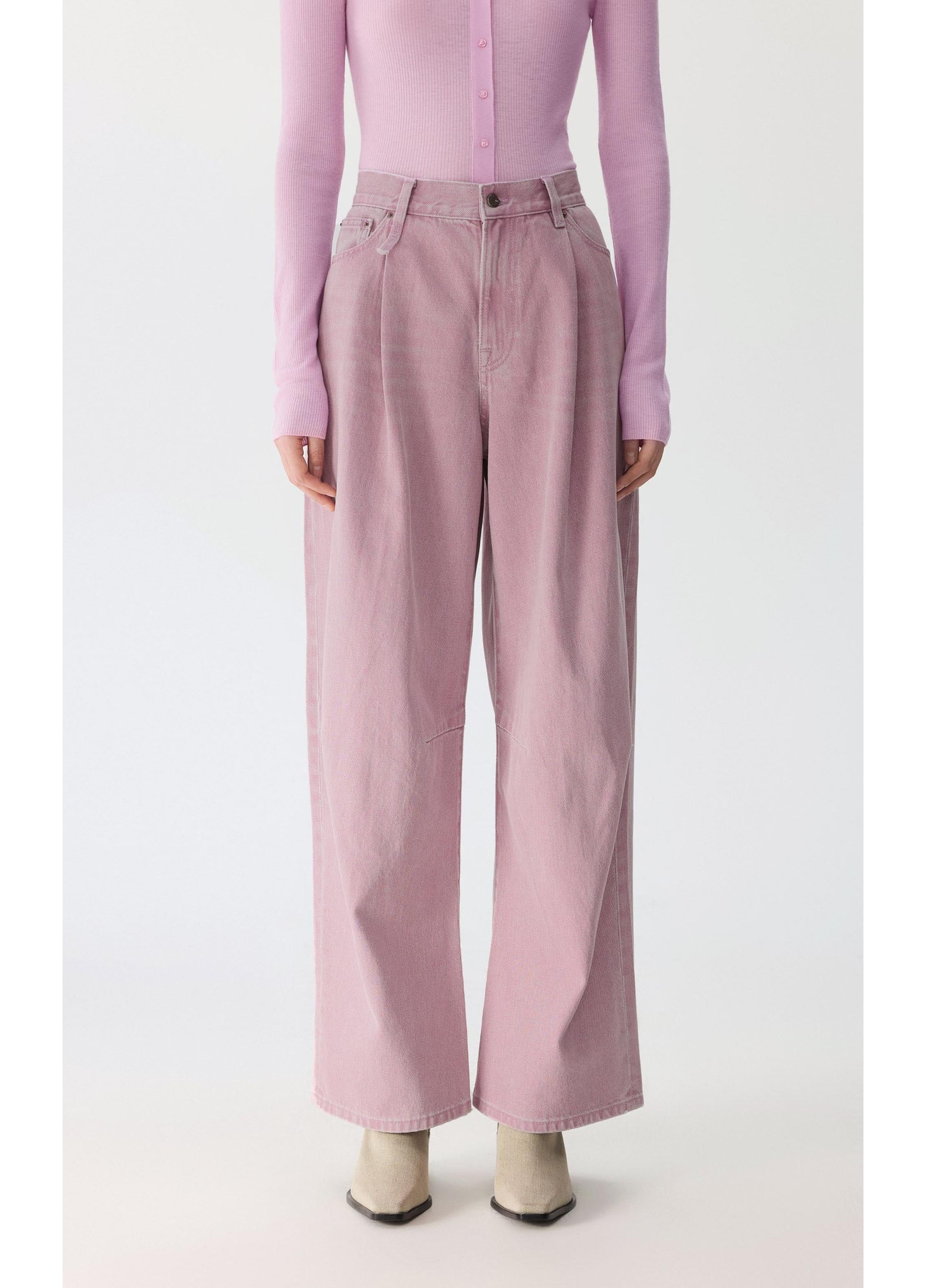 Jeans mit geradem Bein und umgeschlagenem Saum