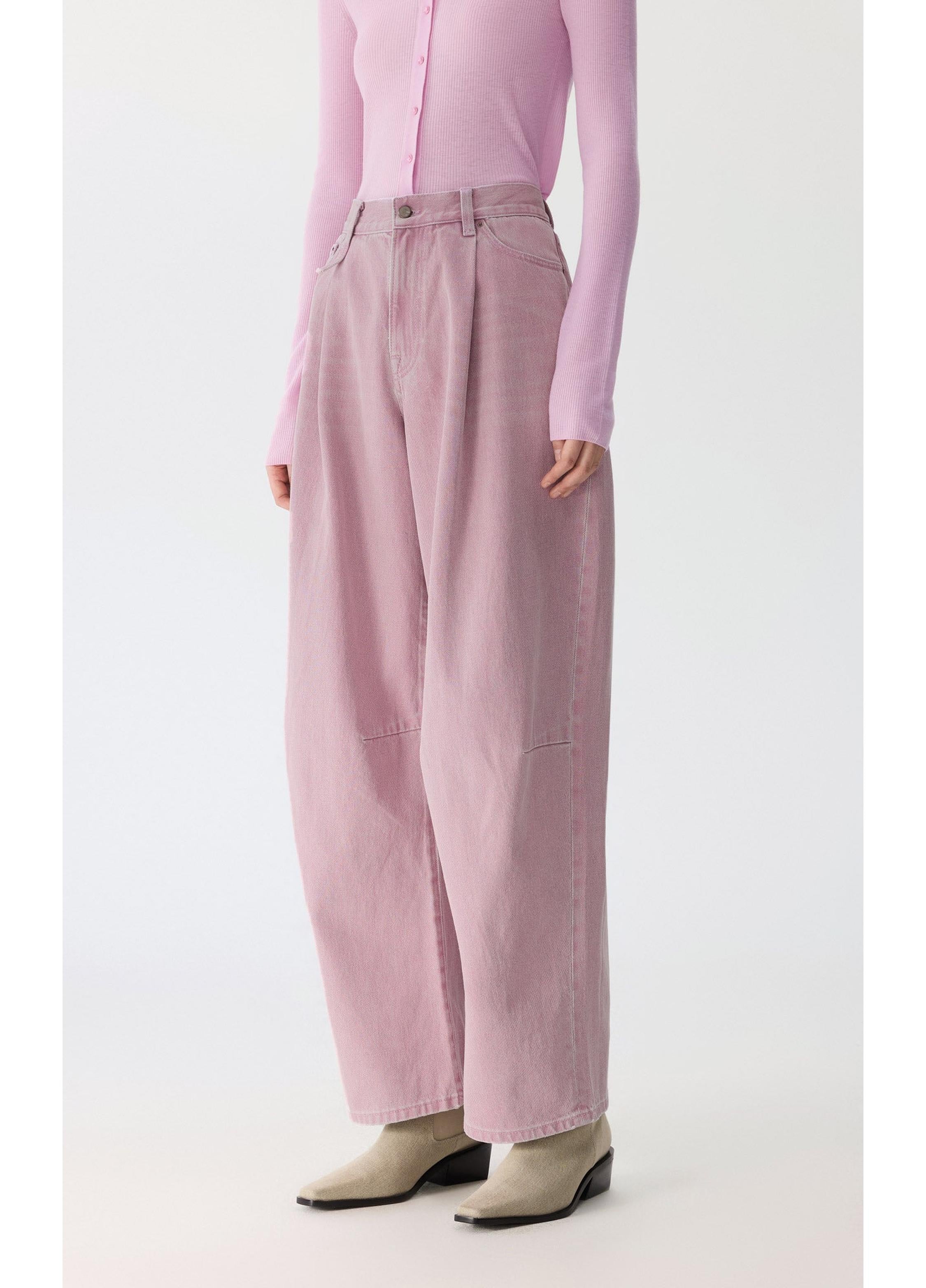 Jeans mit geradem Bein und umgeschlagenem Saum