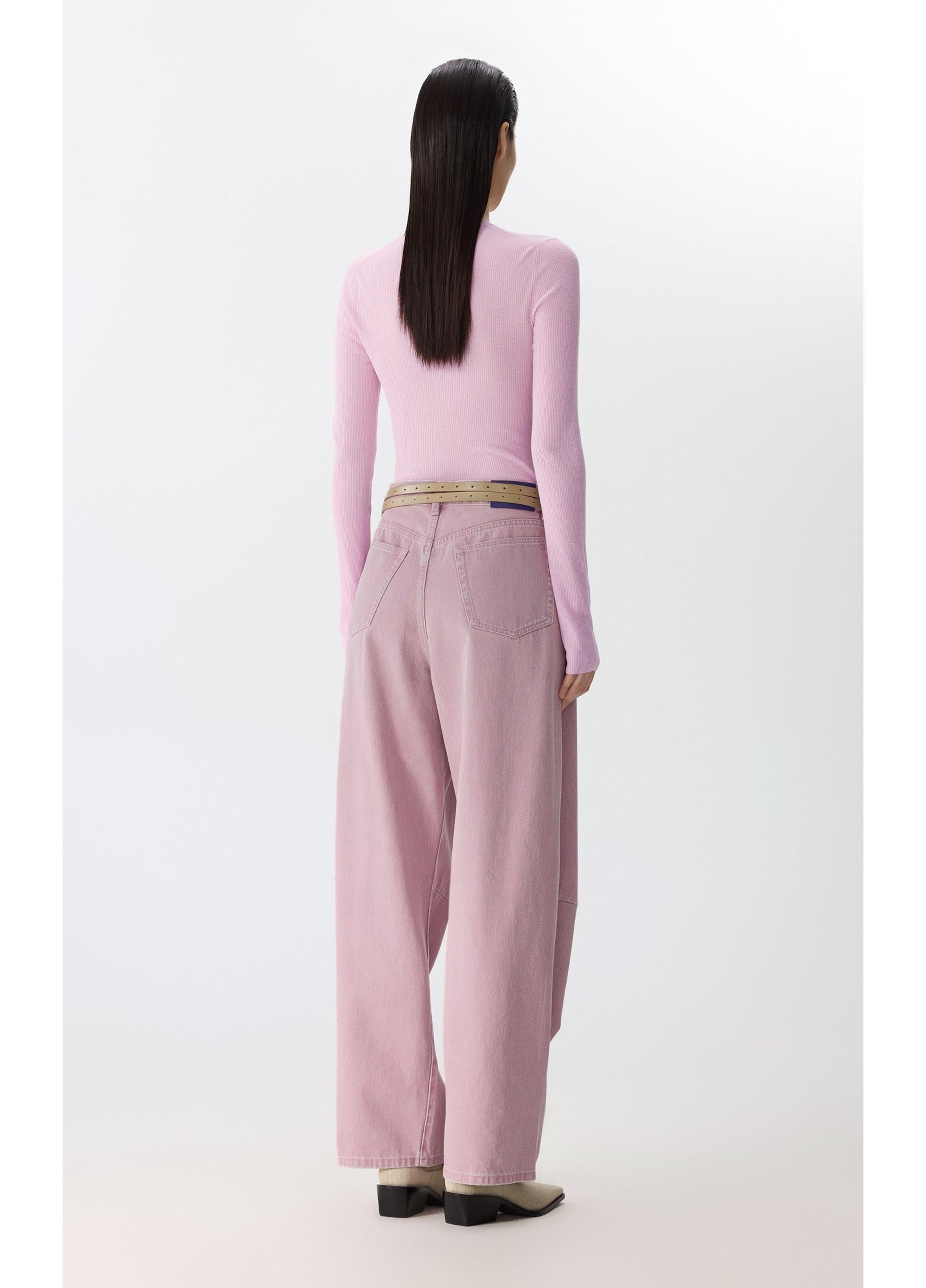 Jeans mit geradem Bein und umgeschlagenem Saum